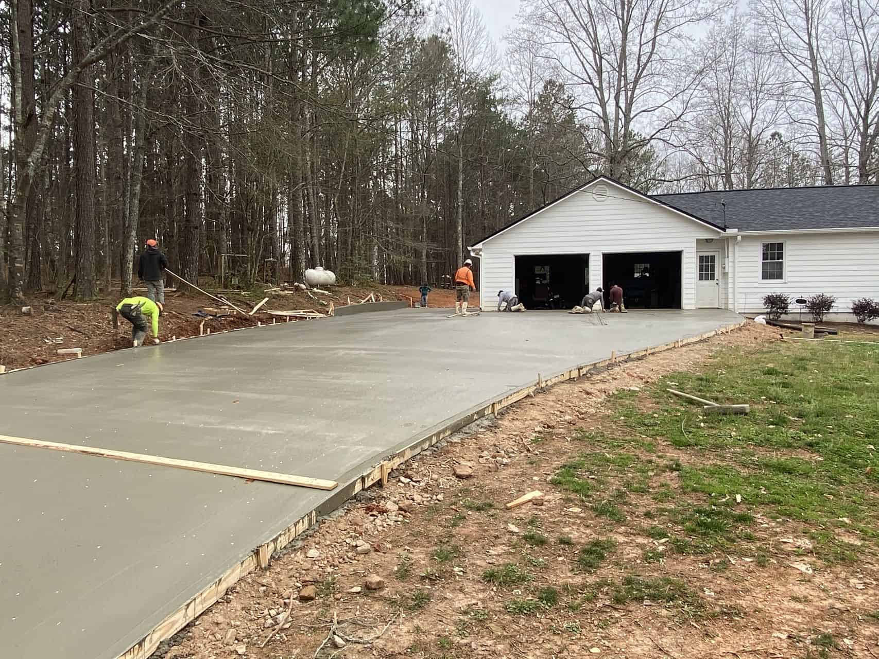 Concrete Driveway Installation Drying